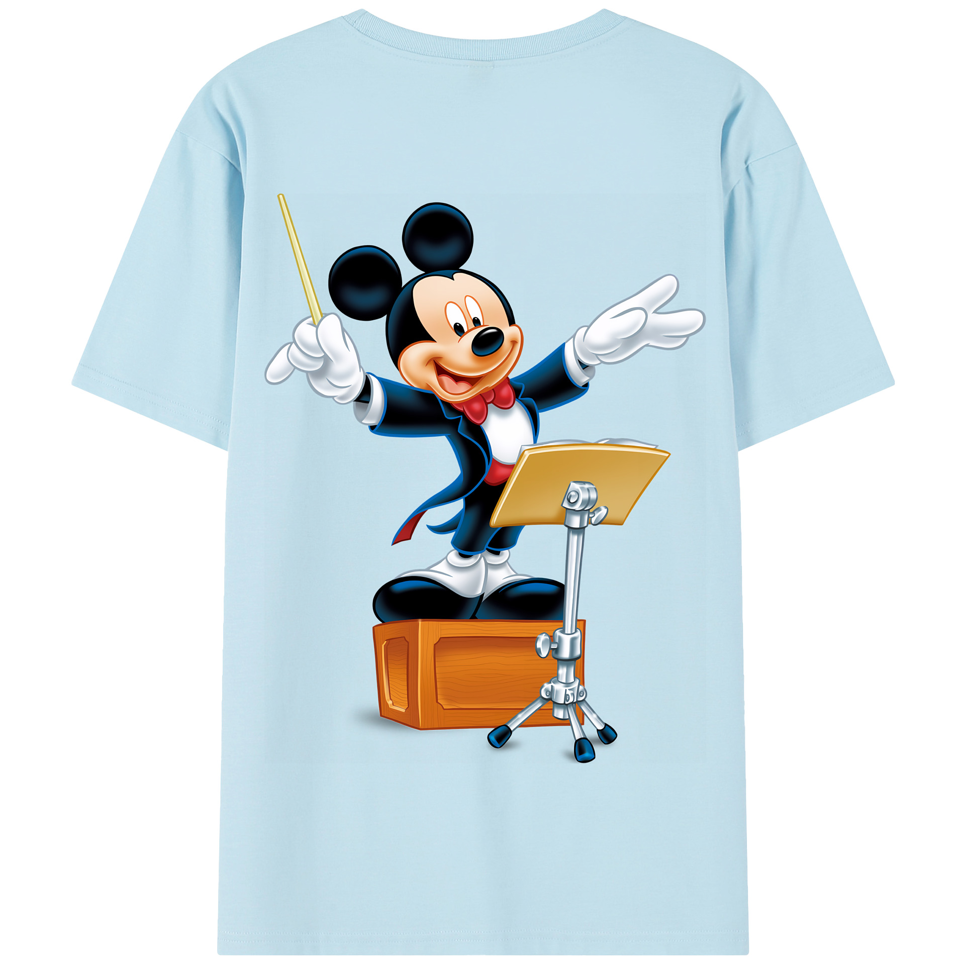 （画像用） ミッキーマウス Mickey Mouse 綿100％半袖Tシャツ（背面プリント）